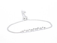 Witgouden armband natuurlijke diamanten - afbeelding 6 van  7