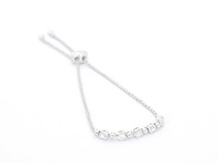 Witgouden armband natuurlijke diamanten - afbeelding 7 van  7