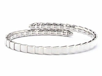 Witgouden armband van serpent model met natuurlijke diamanten - afbeelding 6 van  6