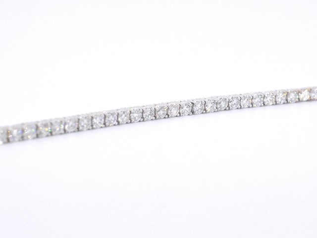 Witgouden armband vol met briljant geslepen diamanten 4.50 carat - afbeelding 6 van  10