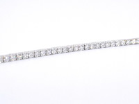 Witgouden armband vol met briljant geslepen diamanten 4.50 carat - afbeelding 6 van  10