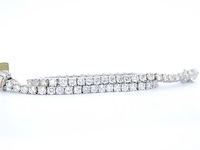 Witgouden armband vol met briljant geslepen diamanten 4.50 carat - afbeelding 7 van  10
