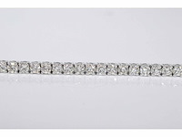 Witgouden armband vol met briljant geslepen diamanten 5.40 carat - afbeelding 3 van  8