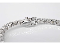 Witgouden armband vol met briljant geslepen diamanten 5.40 carat - afbeelding 5 van  8