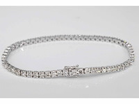 Witgouden armband vol met briljant geslepen diamanten 5.40 carat - afbeelding 6 van  8