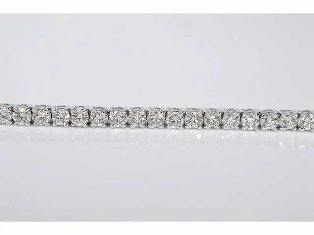 Witgouden armband vol met briljant geslepen diamanten 5.40 carat - afbeelding 3 van  8