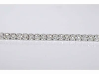 Witgouden armband vol met briljant geslepen diamanten 5.40 carat - afbeelding 3 van  8