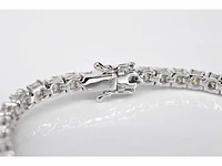 Witgouden armband vol met briljant geslepen diamanten 5.40 carat - afbeelding 5 van  8