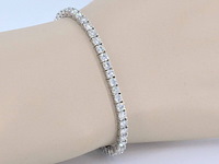 Witgouden armband vol met briljant geslepen diamanten 6.00 carat - afbeelding 4 van  11