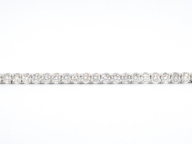 Witgouden armband vol met briljant geslepen diamanten 6.00 carat - afbeelding 7 van  11