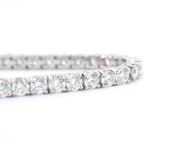 Witgouden armband vol met briljant geslepen diamanten 6.00 carat - afbeelding 8 van  11