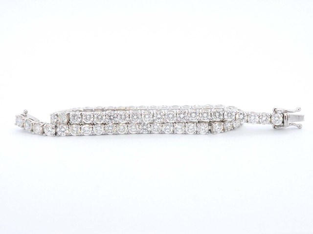 Witgouden armband vol met briljant geslepen diamanten 6.00 carat - afbeelding 10 van  11