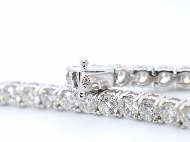 Witgouden armband vol met briljant geslepen diamanten 6.00 carat - afbeelding 11 van  11