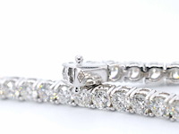 Witgouden armband vol met briljant geslepen diamanten 6.00 carat - afbeelding 11 van  11