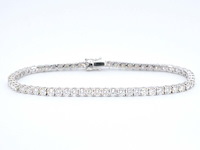 Witgouden armband vol met briljant geslepen natuurlijke diamanten 6.00 carat - afbeelding 1 van  11