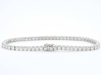 Witgouden armband vol met briljant geslepen natuurlijke diamanten 6.00 carat - afbeelding 5 van  11