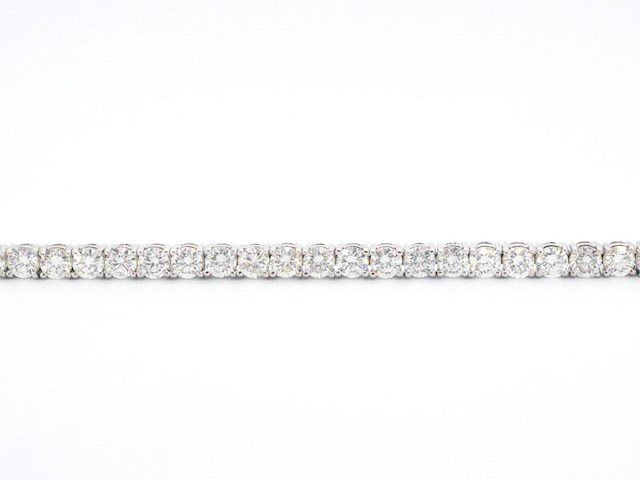Witgouden armband vol met briljant geslepen natuurlijke diamanten 6.00 carat - afbeelding 7 van  11