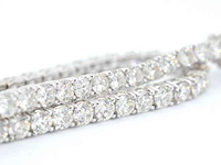 Witgouden armband vol met briljant geslepen natuurlijke diamanten 6.00 carat - afbeelding 9 van  11