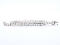 Witgouden armband vol met briljant geslepen natuurlijke diamanten 6.00 carat - afbeelding 10 van  11