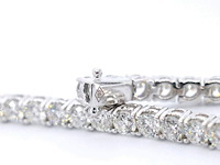 Witgouden armband vol met briljant geslepen natuurlijke diamanten 6.00 carat - afbeelding 11 van  11