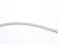 Witgouden armband vol met diamanten gezet - afbeelding 6 van  9