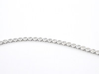 Witgouden armband vol met diamanten gezet - afbeelding 6 van  9