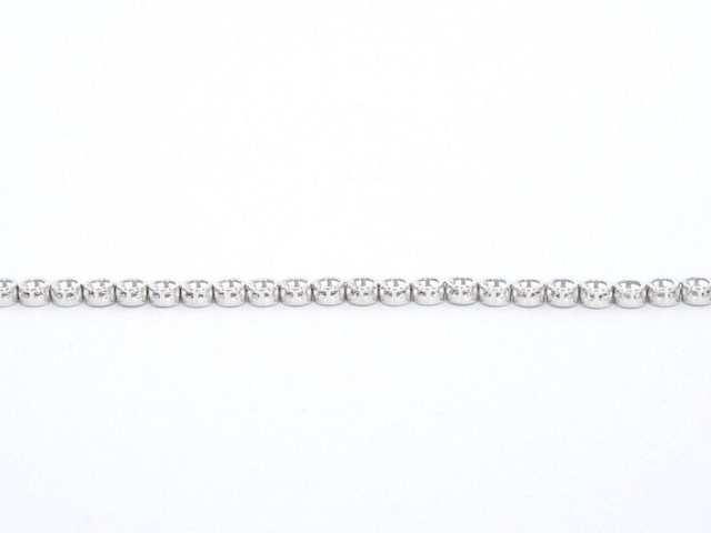 Witgouden armband vol met diamanten gezet - afbeelding 5 van  9