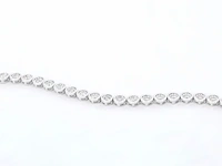 Witgouden armband vol met diamanten gezet - afbeelding 5 van  7