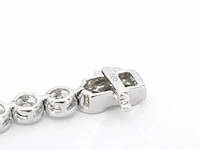 Witgouden armband vol met diamanten gezet - afbeelding 7 van  7