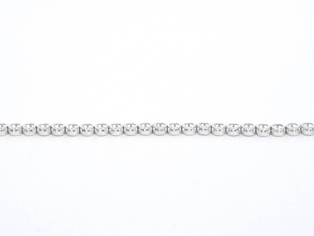 Witgouden armband vol met diamanten gezet - afbeelding 5 van  7