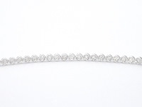 Witgouden armband vol met diamanten gezet - afbeelding 6 van  7