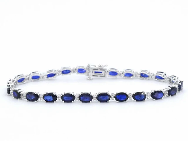Witgouden armband zwarte diamant 6.00 ct - afbeelding 1 van  8