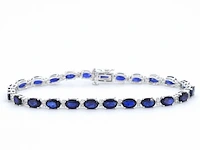 Witgouden armband zwarte diamant 6.00 ct