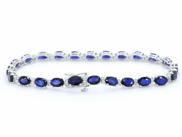 Witgouden armband zwarte diamant 6.00 ct - afbeelding 3 van  8