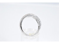 Witgouden band ring met vijf rijen van diamant 1.00 carat - afbeelding 4 van  7