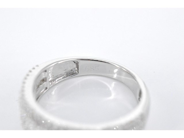 Witgouden band ring met vijf rijen van diamant 1.00 carat - afbeelding 5 van  7