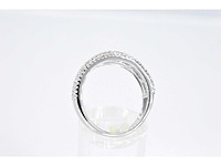 Witgouden bandring met vijf rijen diamanten 1.00 carat - afbeelding 3 van  4