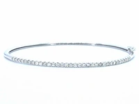 Witgouden bangle briljant diamant