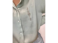 Witgouden broche met diamanten - afbeelding 1 van  1