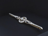 Witgouden broche met diamanten - afbeelding 5 van  8