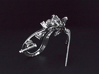 Witgouden broche met diamanten - afbeelding 4 van  6