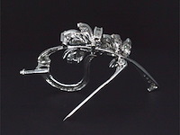 Witgouden broche met diamanten - afbeelding 5 van  6