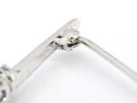 Witgouden broche met edelsteen - afbeelding 5 van  7