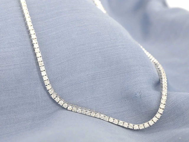 Witgouden collier briljant 5.80 ct - afbeelding 9 van  10