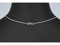Witgouden collier diamant 1.00 ct igi - afbeelding 6 van  7