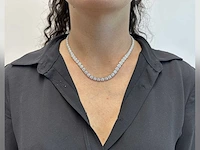 Witgouden collier diamant 10.00 ct - afbeelding 2 van  9