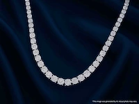 Witgouden collier diamant 10.00 ct - afbeelding 3 van  9