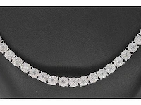 Witgouden collier diamant 10.00 ct - afbeelding 4 van  9