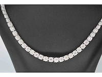 Witgouden collier diamant 10.00 ct - afbeelding 5 van  9