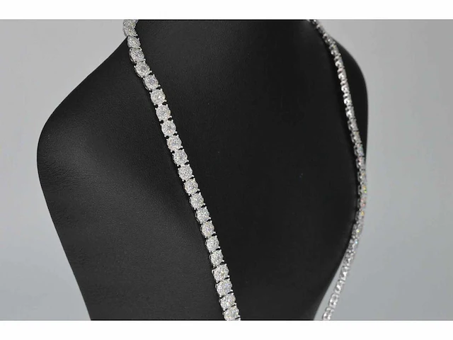 Witgouden collier diamant 10.00 ct - afbeelding 6 van  9